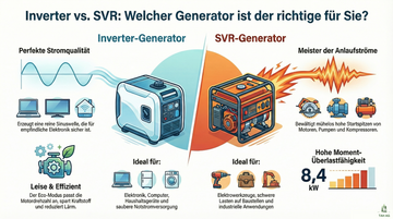 SVR gegen Inverter Stromerzeuger 
